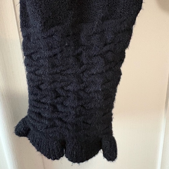 Women’s Cache Ruffled Black Turtleneck Sweater - Picture 3 of 7